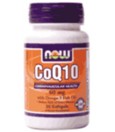 CoQ10 60 mg with Omega 3 Fish Oils 30 Softgels