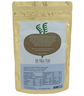 Raw Certified Organic Noir Maca, frais Récolte Du Pérou, le commerce équitable, sans OGM, végétaliens, sans gluten, 8 Oz - 25 P