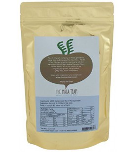 Gélatinisé noir racine de maca en poudre - frais Récolte Du Pérou, certifié biologique, le commerce équitable, sans OGM, sans g
