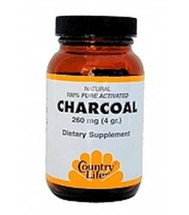 Country Life Charcoal Capsules 260 mg, 40 Capsules