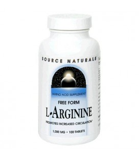 Source Naturals L-Arginine 1000mg, 100 Tablets (Pack of 2)