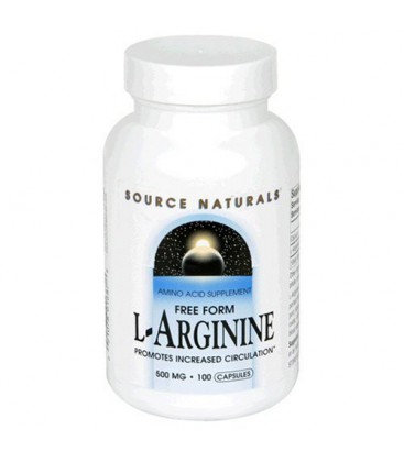 Source Naturals L-Arginine 500mg, 100 Capsules (Pack of 3)