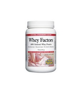Natural Factors Whey Factors, Strawberry, 12-Ounce