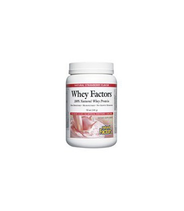 Natural Factors Whey Factors, Strawberry, 12-Ounce