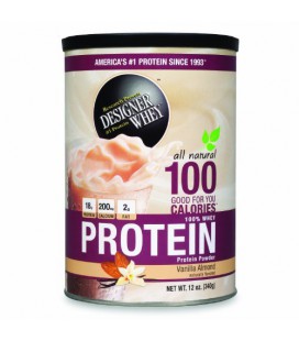 Designer Whey, Protein Powder, Vanilla Almond, 12-Ounce