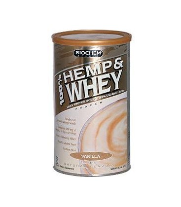 Biochem 100% Hemp and Whey Powder "vanilla", 12.2-Ounce