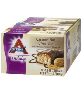 Atkins Endulge Bars, Caramel Nut Chew, 1.2-Ounce Bars (Pack