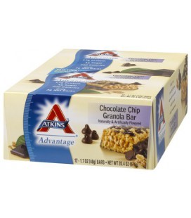 Atkins Advantage Bars, Chocolate Chip Granola, 1.7-Ounce Bar