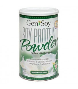 Genisoy Soy Protein Natural Powder, 16-Ounce Canisters (Pack