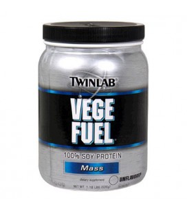 Twinlab Vege Fuel 100 Percent Soy Protein, Mass, Unflavored,