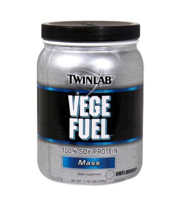 Twinlab Vege Fuel 100 Percent Soy Protein, Mass, Unflavored,