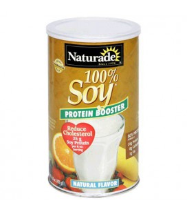 Naturade 100% Soy Protein Booster, Natural Flavor , 14.8 Oun