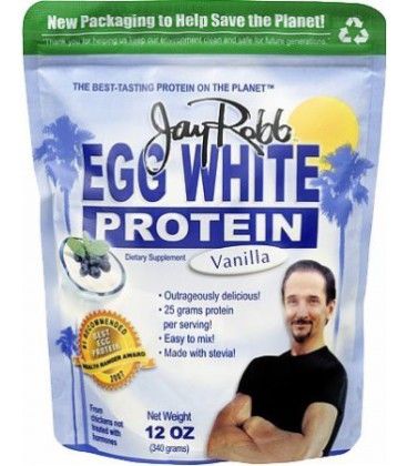 Jay Robb Egg White Protein Vanilla Flavor 24 Grams per servi