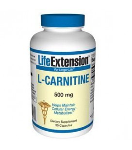 Life Extension L-carnitine 500 Mg Capsules, 30-Count