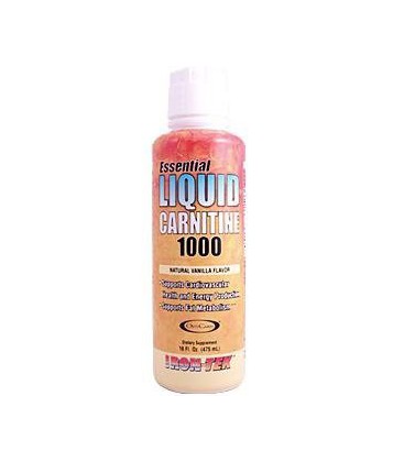 Iron Tek Essential Liquid Carnitine 1000, Natural Vanilla, 1