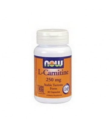 NOW Foods L-carnitine 250mg, 60 Capsules (Pack of 2)