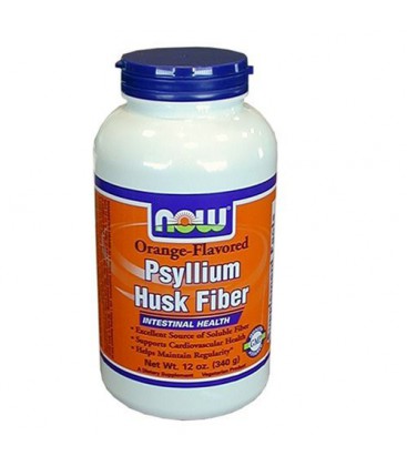 NOW Foods Orange Psyllium Fiber, 12 Ounces (Pack of 2)