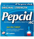 Pepcid AC Acid Reducer, Original Strength Tablets, 30-Count