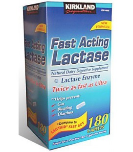 180 Caplets Fast Acting Lactase - Lactase Enzyme - Compare t