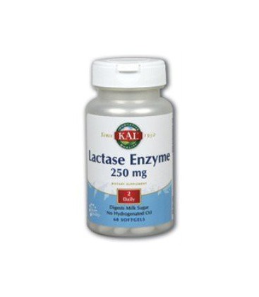 KAL - Lactase Enzyme, 250 mg, 60 softgels