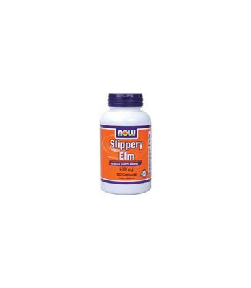 Now Foods Slippery Elm 400mg, Capsules, 100-Count