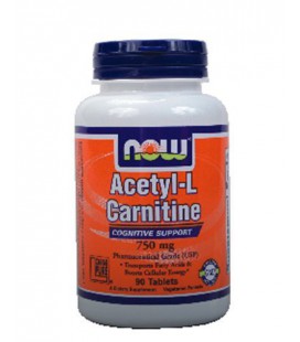Now Foods Acetyl L-Carnitine 750mg, 90 tabs ( Multi-Pack)