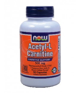 Now Foods Acetyl L-Carnitine 500 mg (50 caps) ( Multi-Pack)