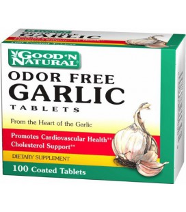 Odor Free Garlic Tablets - Cholesterol Support, 100 tabs,(Go