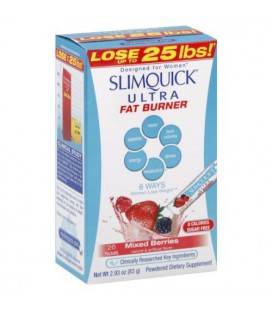 Slimquick Ultra Fat Burner Mixed Berry Powder, 26-Count