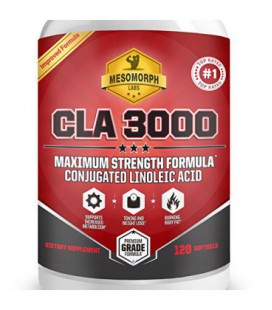 Mesomorph CLA 3000: Perte Top Poids et Fat Burner CLA Supplément | All-Natural Force maximale d'origine végétale Conjugués