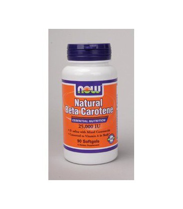 NOW Foods - Natural Beta Carotene 25,000 IU 90 gels