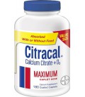 Citracal Maximum Caplets with Vitamin D, 180-Count Bottle