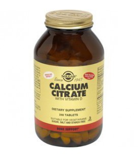Solgar - Calcium Citrate With Vitamin D, 240 tablets