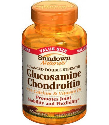 Sundown Glucosamine Chondroitin, Double Strength, 180 Caplet