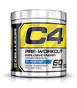 Cellucor C4 Pré suppléments d'entraînement avec Créatine, Nitric Oxide, Beta Alanine et de l'énergie, 60 Portions, Icy Bleu Razz