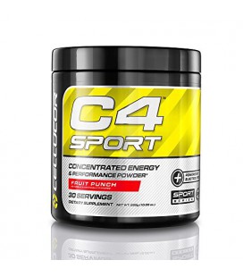 Cellucor C4 Sport concentré d'énergie et de performance en poudre, Blue Raspberry, 285 Gram