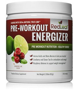 Red Leaf Pre-Workout Energizer - Numéro 1 Supplément Meilleur dégustation de remise en forme avec Beta-Alanine, BCAA, glutamine,