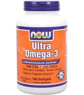 Now Foods Ultra Omega 3 Fish Oil Soft-gels, 180-Count