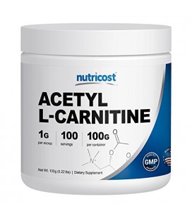 Nutricost acétyl L-carnitine (ALCAR) 100 GMS - 100 Servings - 1000mg par portion - La plus haute qualité pure acétyl L-carnitine