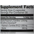 Vitacost GPLC Glycine propionyl L-Carnitine HCl-GlycoCarn 1000 mg PLC par portion - 60 Capsules
