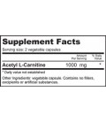 NutraBio 100% Pure acétyl L-carnitine (1000mg) - 150 Capsules végétales