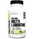 NutraBio 100% Pure acétyl L-carnitine (1000mg) - 150 Capsules végétales