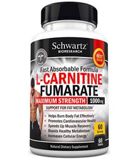 L-Carnitine 1000mg d'acides aminés essentiels à brûler les graisses du corps, accélérer la récupération musculaire, stimuler le 