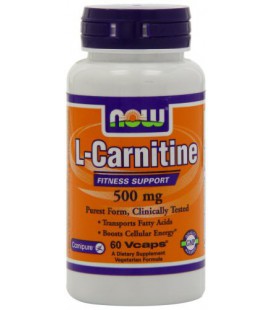 NOW Foods L-Carnitine 500mg, 60 Vcaps
