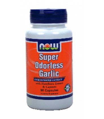 NOW Foods - Super Odorless Garlic - 90 Capsules ( Multi-Pack)