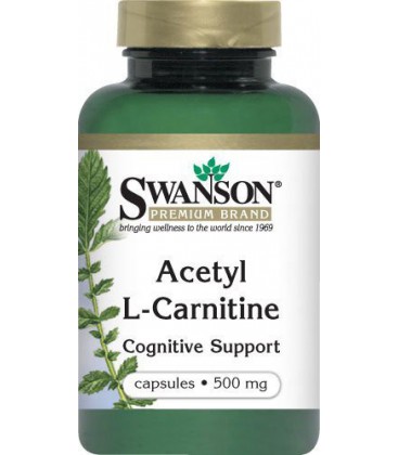 Acétyl L-Carnitine 500 mg 100 Caps par Swanson Prime