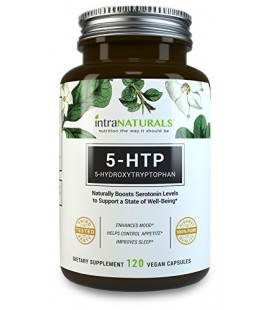 MEILLEUR Supplément 5-HTP | IntraNaturals 5-HTP | 100mg (L'Idéal Dosage) 120 Capsules - Aide à améliorer votre humeur globale,