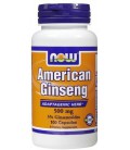 NOW Foods American Ginseng 500 mg Caps, 100 ct (Pack of 2)