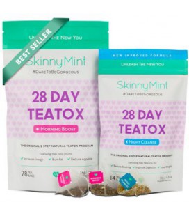 Skinny Mint 28 Jour ultime Teatox, Herbal Weight Loss Tea - Perte de poids naturel, Body Cleanse et le contrôle de l'appétit. Ép