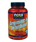 Now Foods Arginine/Ornithine, 250 caps ( Multi-Pack)